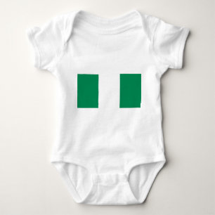Body Para Bebé Traje de bebé patriótico con bandera Nigeria