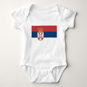 Body Para Bebé Traje de bebé patriótico con bandera Serbia
