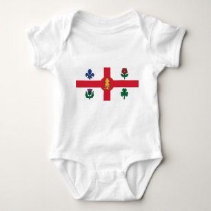 Body Para Bebé Traje de bebé patriótico con la bandera de Montrea