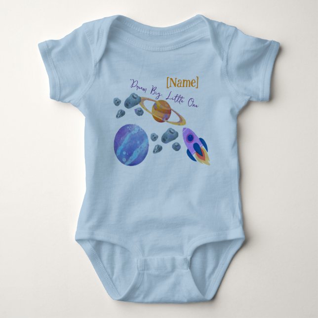 Body Para Bebé Traje de bebé "Pequeño Astronauta" personalizado - (Anverso)