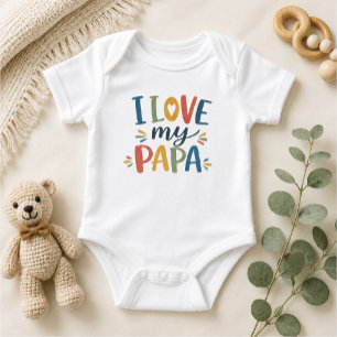 Body Para Bebé Traje de bebé personalizado 'Amo a mi Papá'
