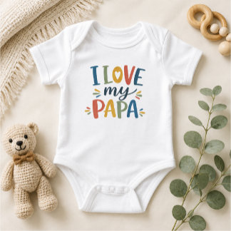 Body Para Bebé Traje de bebé personalizado 'Amo a mi Papá'