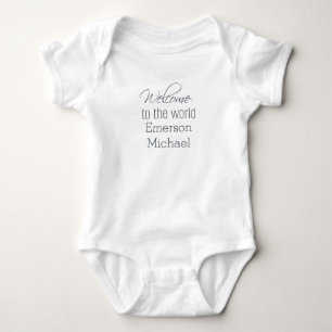 Body Para Bebé Traje de bebé personalizado "Bienvenidos al mundo"