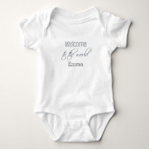 Body Para Bebé Traje de bebé personalizado "Bienvenidos al mundo"