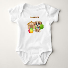 Body Para Bebé Traje de bebé personalizado con cachorro