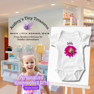 Body Para Bebé Traje de bebé personalizado con colibrí