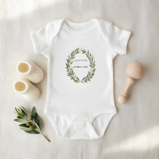 Body Para Bebé Traje de bebé personalizado con corona de olivo |