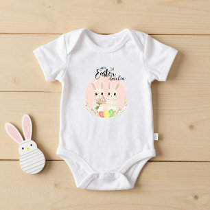 Body Para Bebé Traje de bebé personalizado con dos conejos de Pas