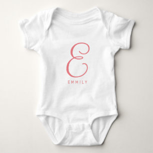 Body Para Bebé traje de bebé personalizado con monograma de nombr
