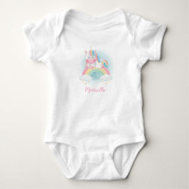 Body Para Bebé Traje de bebé personalizado con nombre y arcoíris 