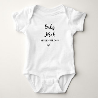 Body Para Bebé Traje de bebé personalizado con nombre y día perso