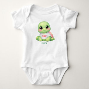 Body Para Bebé Traje de bebé personalizado con tortuga marina Kaw