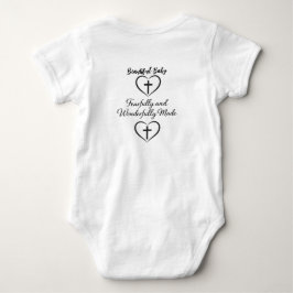Body Para Bebé Traje de bebé personalizado con versículo de la Bi