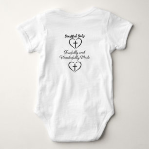 Body Para Bebé Traje de bebé personalizado con versículo de la Bi