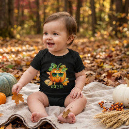 Body Para Bebé Traje de bebé personalizado de calabaza de Hallowe