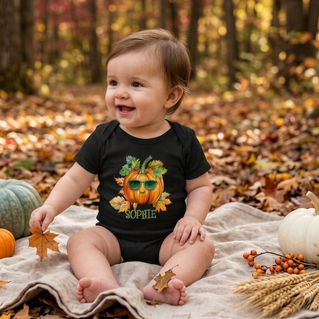 Body Para Bebé Traje de bebé personalizado de calabaza de Hallowe (Subido por el creador)