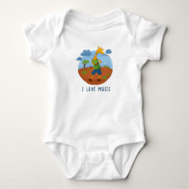 Body Para Bebé Traje de bebé personalizado de jirafa feliz de dib