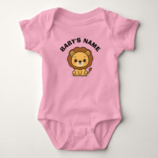 Body Para Bebé Traje de bebé personalizado de león adorable