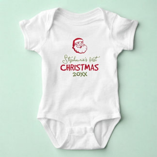 Body Para Bebé Traje de bebé personalizado de Santa Claus para la