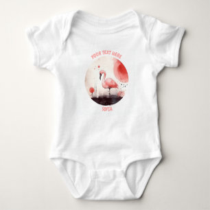 Body Para Bebé Traje de bebé personalizado Flamingo