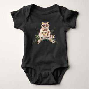 Body Para Bebé Traje de bebé personalizado Mamá y Mapache Bebé