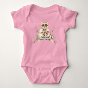 Body Para Bebé Traje de bebé personalizado Mapache Mamá y Bebé