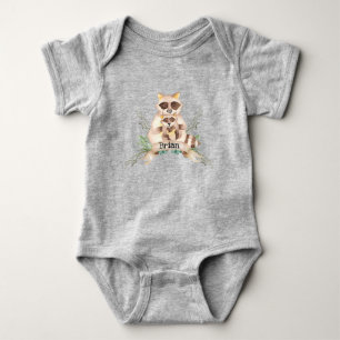Body Para Bebé Traje de bebé personalizado Mapache Mamá y bebé