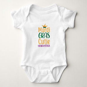 Body Para Bebé Traje de bebé personalizado Mardi Gras Cutie
