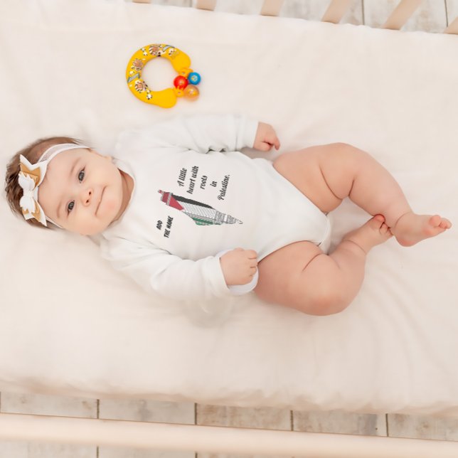 Body Para Bebé Traje de bebé personalizado para bebés palestinos (Personalised Baby Bodysuit For Palestinians, Palestinian GIFT, Palestinian Baby Shower, Newborn)