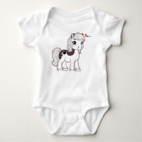 Traje de bebé pony chibi caballo lindo