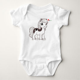 Body Para Bebé Traje de bebé pony chibi caballo lindo