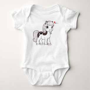 Body Para Bebé Traje de bebé pony chibi caballo lindo