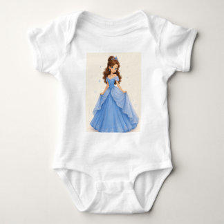 Body Para Bebé Traje de bebé princesa azul adorable
