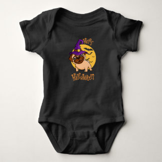 Body Para Bebé Traje de bebé Pug de Halloween