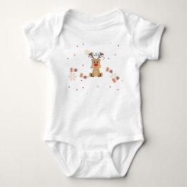 Body Para Bebé Traje de bebé reno de Navidad adorable 