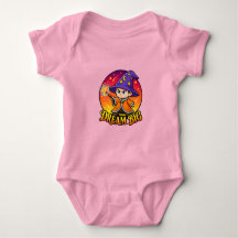 Traje de bebé rosa de mago soñador lindo