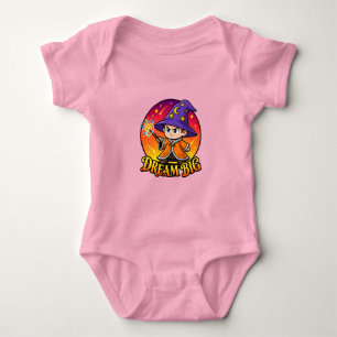 Body Para Bebé Traje de bebé rosa de mago soñador lindo
