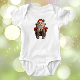 Body Para Bebé Traje de bebé Tired Santa 2