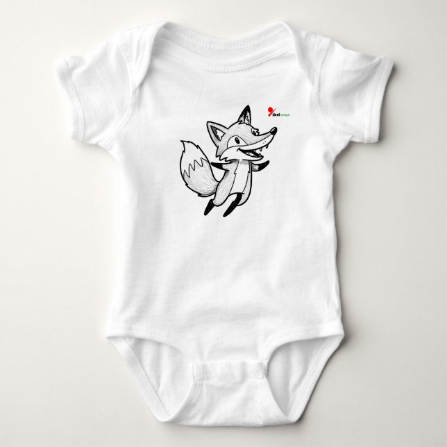 Body Para Bebé Traje de bebé Woodland Fox (Anverso)