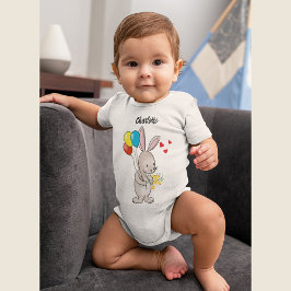 Body Para Bebé Traje de bodysuit "Bunny with Balloons"