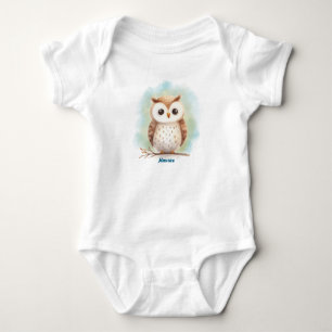 Body Para Bebé Traje de bodysuit con un pequeño y lindo Lechuza W