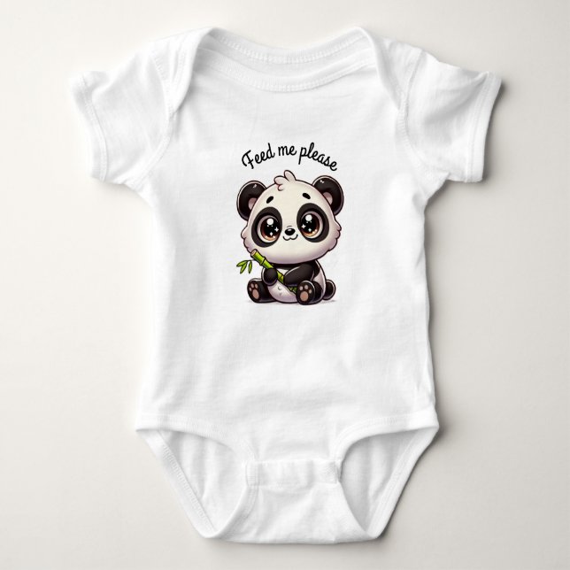 Body Para Bebé Traje de bodysuit Cute Panda (Anverso)