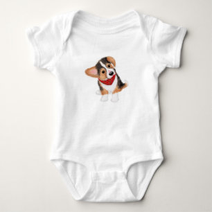 Body Para Bebé Traje de cachorro de corgi lindo
