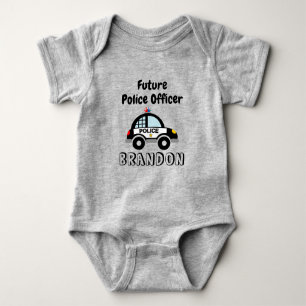 Body Para Bebé Traje de coche de policía personalizado para bebé