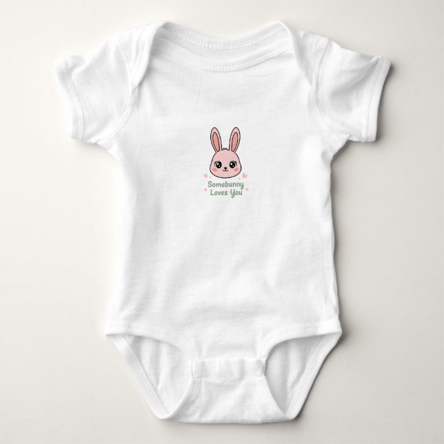 Body Para Bebé Traje de conejito de Pascua para bebé (Anverso)