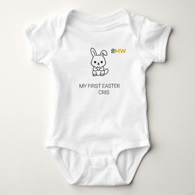 Body Para Bebé Traje de conejito de Pascua personalizado para beb (Anverso)
