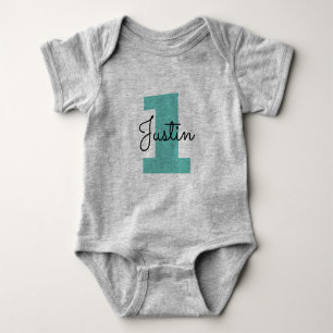 Body Para Bebé Traje de cuerpo con nombre personalizado para el 1