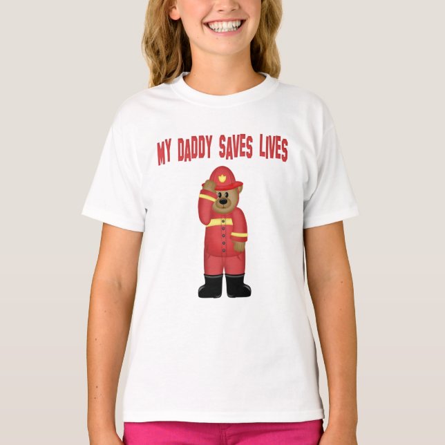 Body Para Bebé Traje de cuerpo de bebé Bombero Papá   (Anverso)