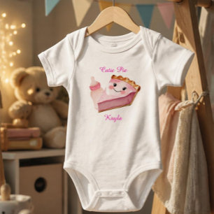 Body Para Bebé Traje de cuerpo de bebé con pastel rosa y biberón