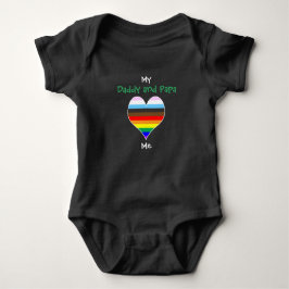 Body Para Bebé Traje de cuerpo de bebé Corazón Arcoíris de Papá y